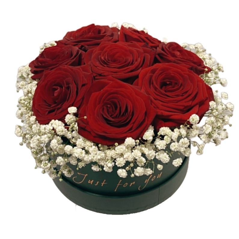 Luxurious Hat Box of Premium Red Roses
